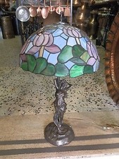 TIFFANY Glass Lampshade Brass
