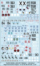 TAURO MODEL TM48/521 INSEGNE REGIA AERONAUTICA Ju-87, C.R.32, M.C.200/202 1:48