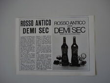 advertising Pubblicità 1974 ROSSO ANTICO DEMI SEC