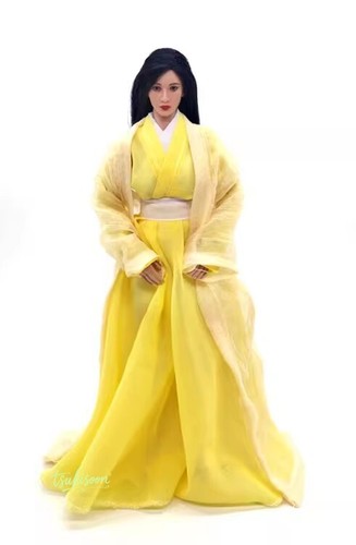 1set vestito antico giallo - vestito,