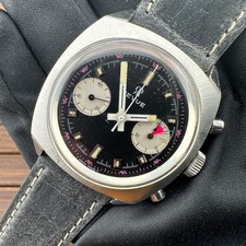 Orologio Uomo Revue 12012 Chrono Valjoux 23 Vintage 1970's Acciaio 37mm