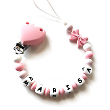 Catenella Portaciuccio Con Nome, Catenina Porta Ciuccio Personalizzata Compatibi