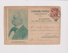 Cartolina Postale  - Ricordo Festa Alberi - 1899 - Prof. Baccelli Ministro!