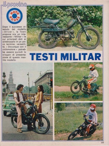 Pubblicita test moto testi - test-moto,
