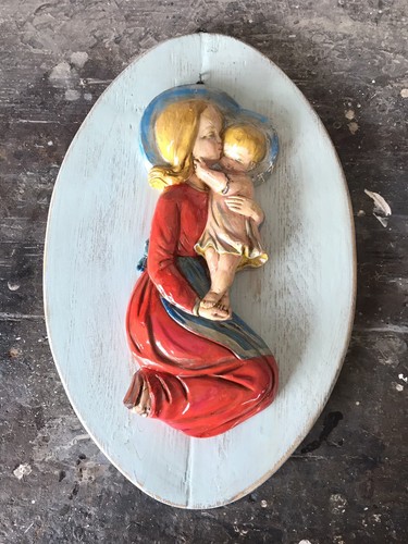 Antica madonna col bambino - col, in
