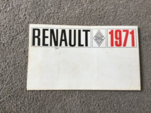 Brochure renault 1971 - brochure,