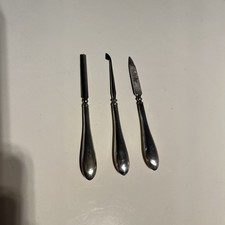 ANTICO SET 3 Pezzi NECESSAIRE MANICURE IN ARGENTO 800