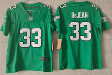 Maglia cucita YOUTH'S Cooper DeJean #33 Eagles FUSE Throwback Kelly verde