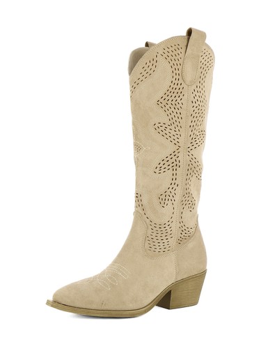 Stivali texani donna beige