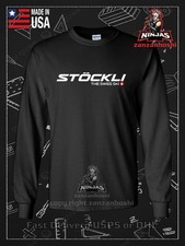 T-shirt manica lunga uomo Stockli Swiss Ski Logo taglia americana nuova