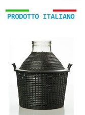 Damigiana damigiane botte in vetro bocca larga cesto con tappo 5/10/15 litri new