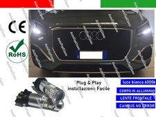 COPPIA LUCI DIURNE DRL 10 LED PW24W CANBUS AUDI Q2 6000K NO ERROR