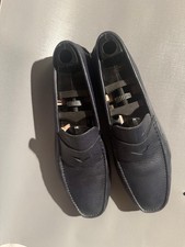 Santoni diver loafer mocassini blu size 42,5 perfette