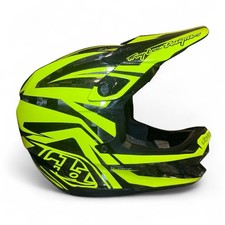Raro casco integrale Troy Lee D4 Carbon / Slash; nero e giallo taglia M 57-58 cm