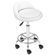 Sgabello con ruote Bianco
