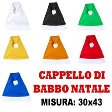 CAPPELLO BABBO NATALE CHRISTMAS PAPA NOEL SANTA CLAUS ROSSO BIANCO VERDE GIALLO