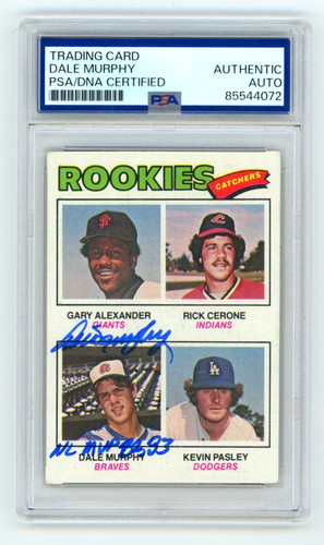 Dale murphy 1977 - murphy, topps