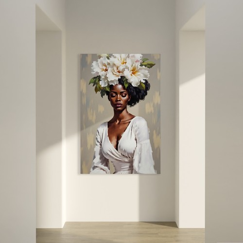 Elegante donna nera arte