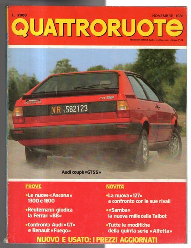 Quattroruote 313 novembre - quattroruote,
