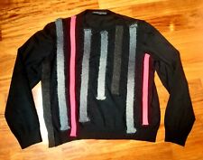 Maglione Uomo Frankie Morello Taglia M Colore Nero/Grigio/Rosa Fluo mai usato