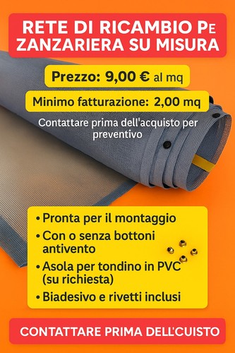 Rete ricambio zanzariera - rete,