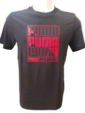 Maglia T-shirt Puma Graphics Uomo in Cotone Nero