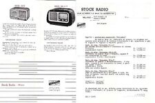 STOCK RADIO SOLAPHON MILANO BROCHURE PUBBLICITARIA LISTINO 1950 513 518 523