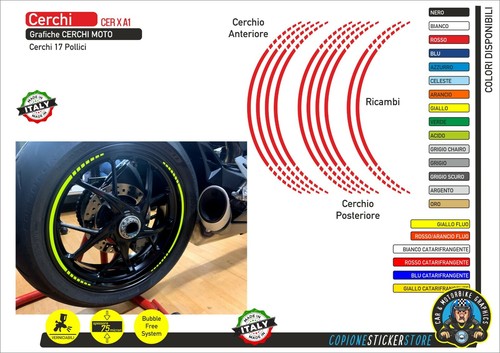 Adesivi per cerchi moto ruote - adesivi,