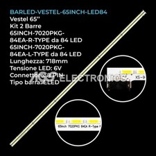 KIT 2 BARRE STRIP 84 LED TV
