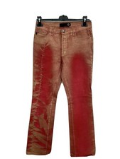 Roberto Just Cavalli jeans zampa bootcut donna woman tg 41 27 rosso multicolore 