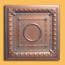 Piastrella da soffitto dipinta