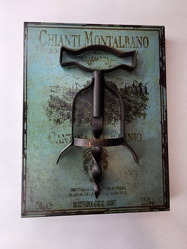 Wine corkscrew metal small - metal,