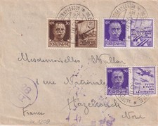 JJ275-FRANCIA-MENTONE OCCUPAZIONE ITALIANA LETTERA X NORD FRANCIA