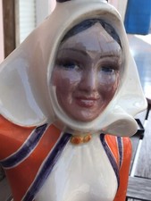 1925, Statuina Porcellana Ragazza Sarda, Essevi Sandro Vacchetti, Ex Lenci, 44cm