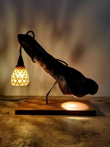 Lampada artigianale con - lampada,