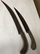 2 Pezzi Lotto Segaccio antico con manico in legno