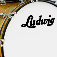 Ludwig Vintage Repro Logos collection. Adhesive Vinyl Stickers Bass Drum Decal