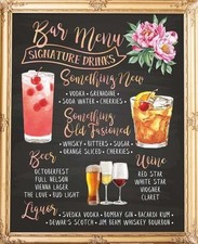 Insegna Metallo Vino Cocktail