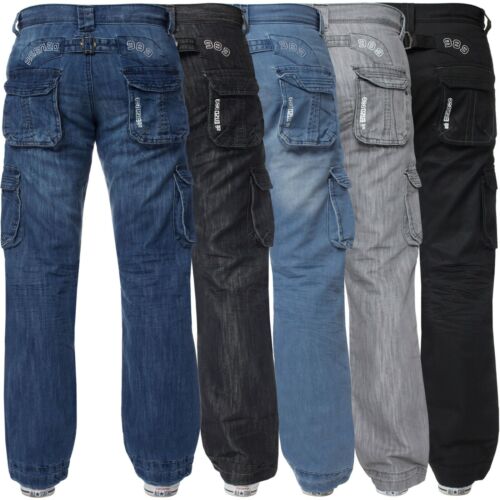 Enzo uomo cargo combat jeans - enzo,