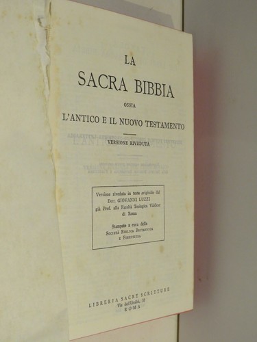 Sacra bibbia ossia - la,