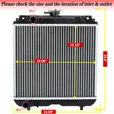 Premium Radiator fits Kubota