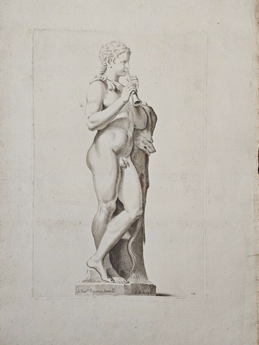 Statua fauno con - di,