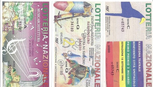 Biglietti lotteria 3 - ,
