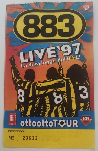 Biglietto concerto 883 - biglietto,
