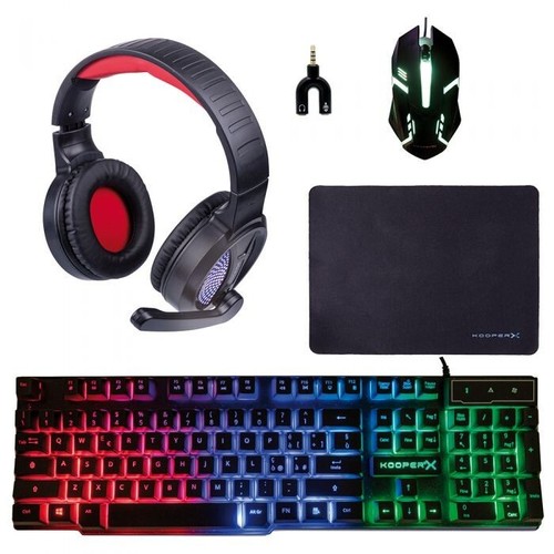Kit 5in1 mouse tastiera cuffie - tastiera,