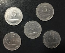 LIRE 5 - cinque MONETE REP. ITALIANA 1951 - 1952 - 1953 - 1954 - 1955   BUONE ++