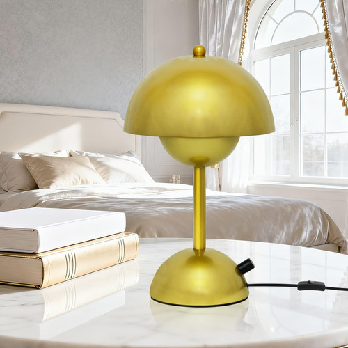 Lampada scrivania fungo dorato - fungo,