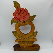 Handcrafted Wood Rose And