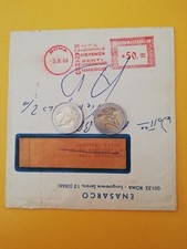 GM971 Annullo Meccanico Rosso EMA 1968 ENASARCO ROMA ENTE AGENTI COMMERCIO