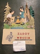 VOV ZABOV MOCCIA raro calendario pubblicitario vintage 1958 epoca